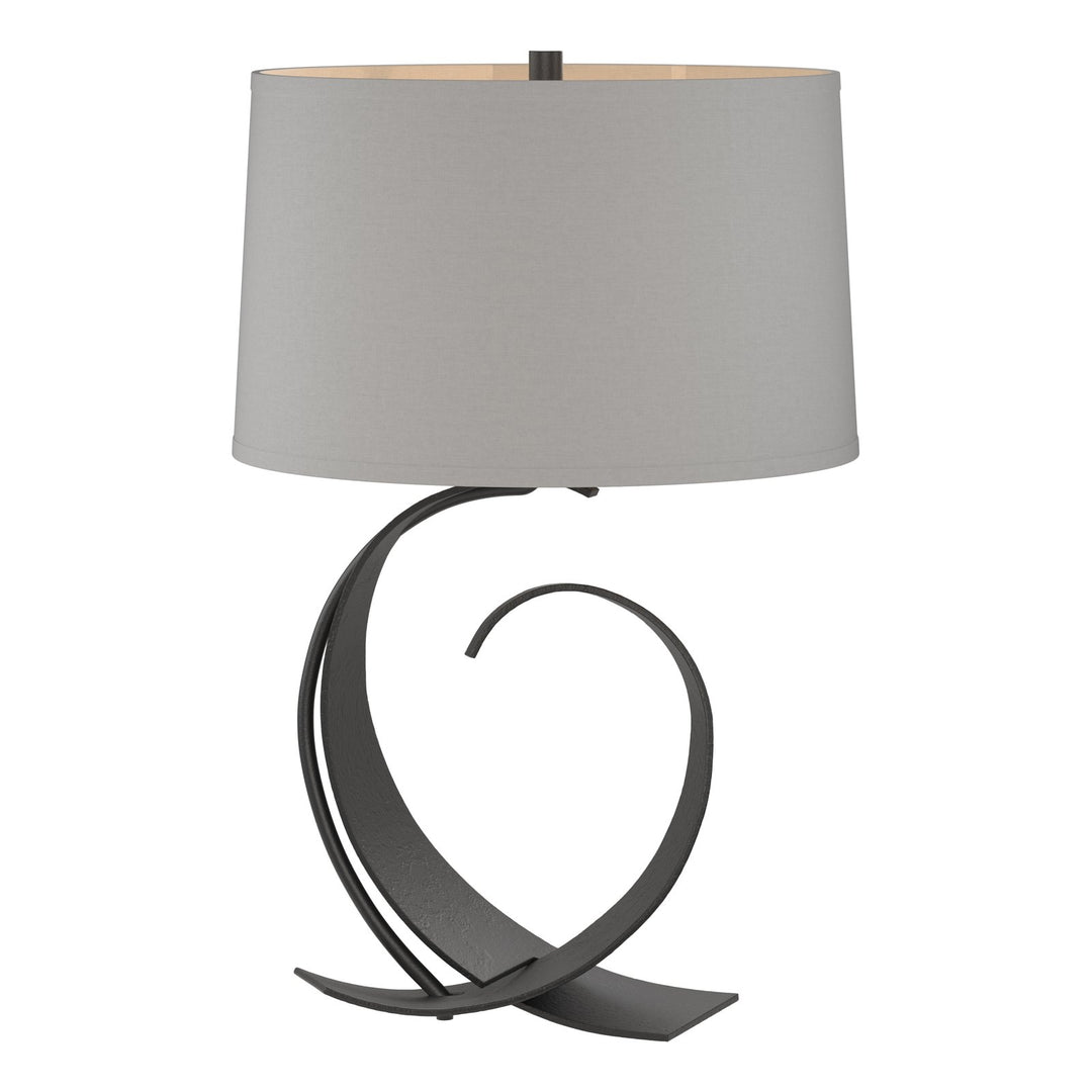 Fullered Impressions Table Lamp Table Lamps Hubbardton Forge Black 14x22.1 Light Grey