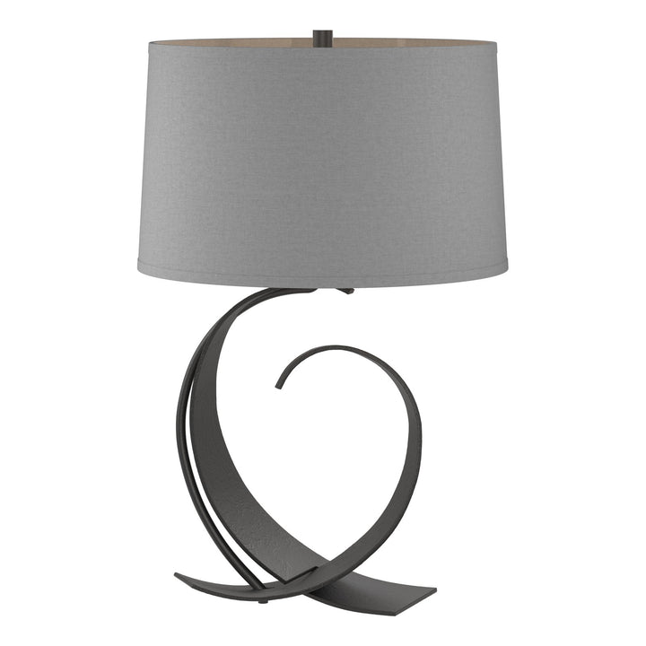 Fullered Impressions Table Lamp Table Lamps Hubbardton Forge Black 14x22.1 Medium Grey