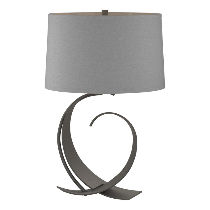 Fullered Impressions Table Lamp Table Lamps Hubbardton Forge Natural Iron 14x22.1 Medium Grey