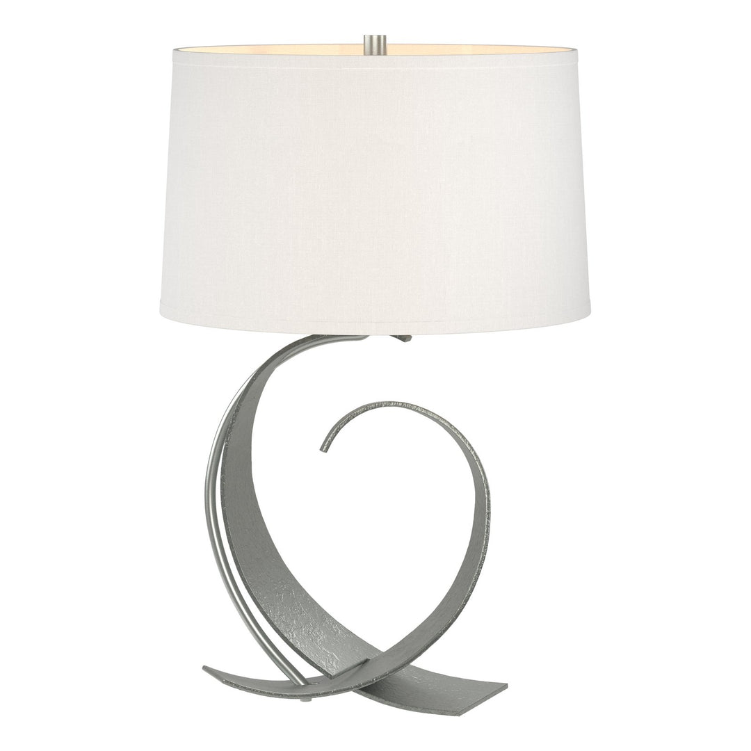 Fullered Impressions Table Lamp Table Lamps Hubbardton Forge Vintage Platinum 14x22.1 Natural