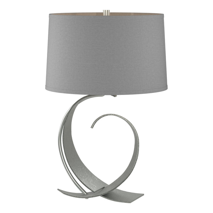 Fullered Impressions Table Lamp Table Lamps Hubbardton Forge Vintage Platinum 14x22.1 Medium Grey