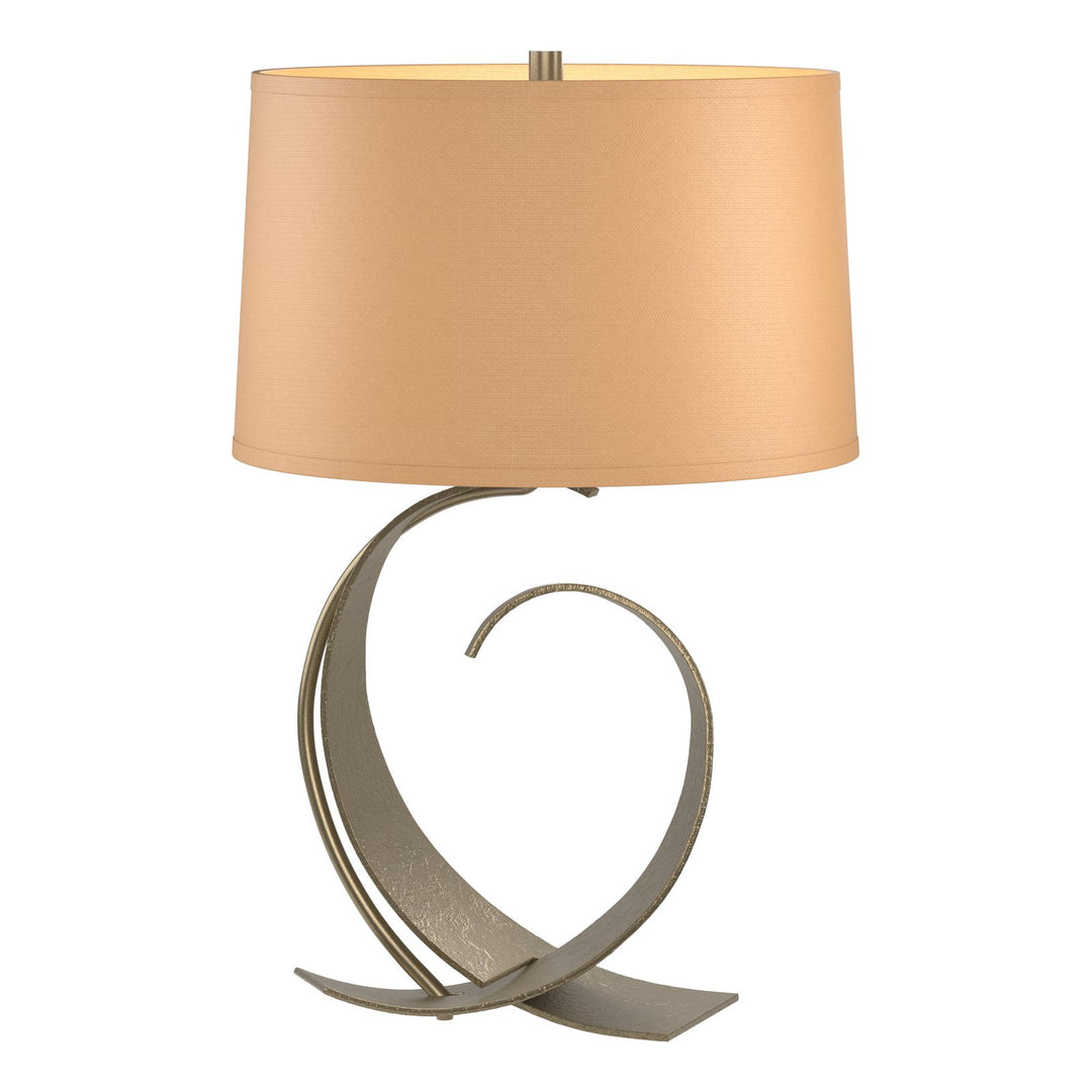 Fullered Impressions Table Lamp Table Lamps Hubbardton Forge Soft Gold 14x22.1 Doeskin Suede