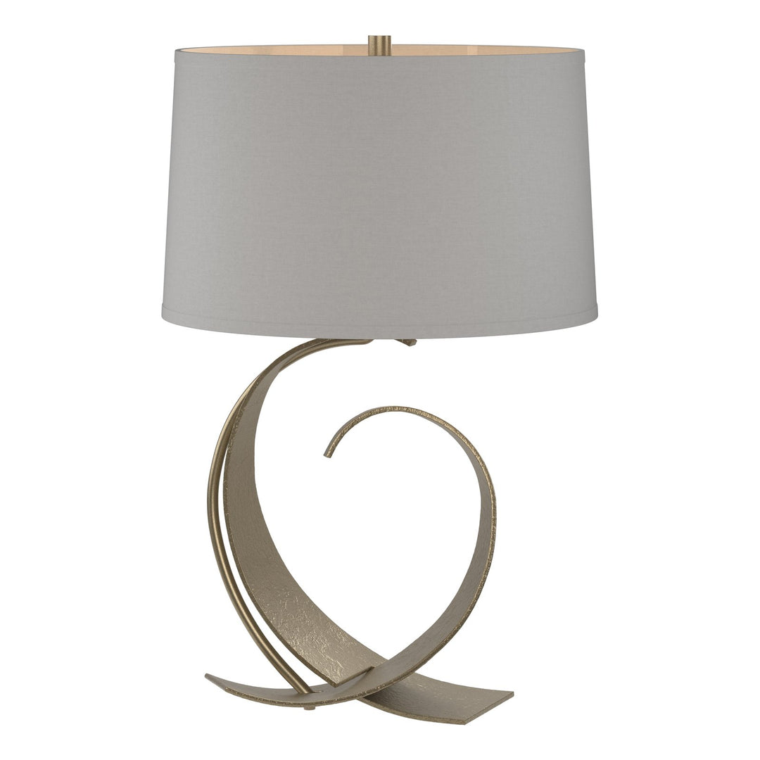 Fullered Impressions Table Lamp Table Lamps Hubbardton Forge Soft Gold 14x22.1 Light Grey