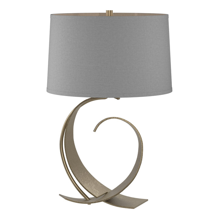 Fullered Impressions Table Lamp Table Lamps Hubbardton Forge Soft Gold 14x22.1 Medium Grey