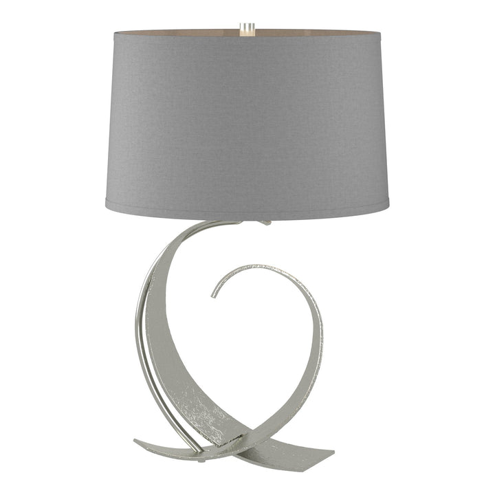 Fullered Impressions Table Lamp Table Lamps Hubbardton Forge Sterling 14x22.1 Medium Grey