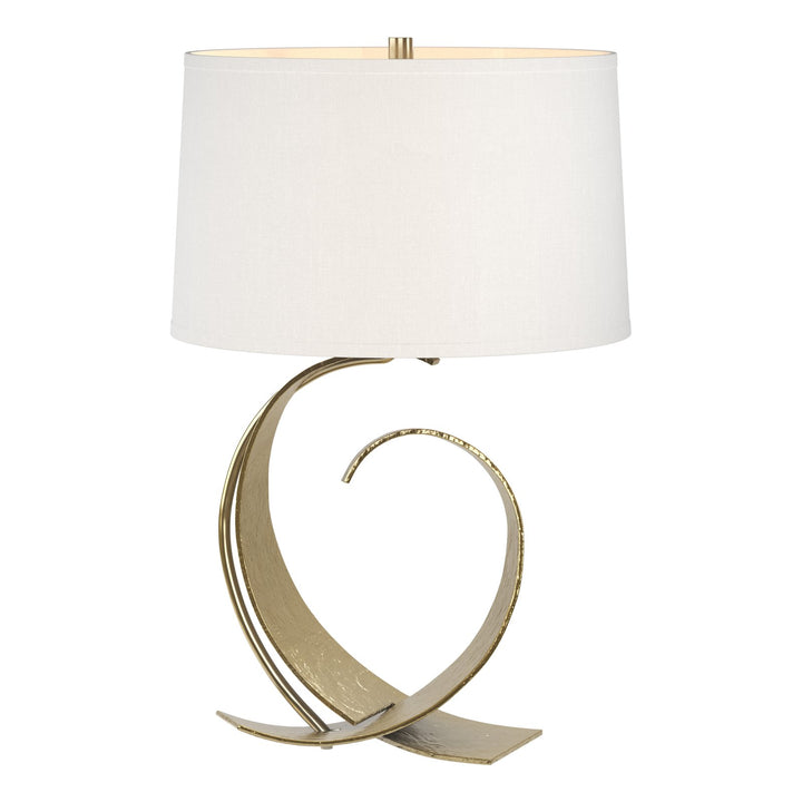 Fullered Impressions Table Lamp Table Lamps Hubbardton Forge Modern Brass 14x22.1 Natural