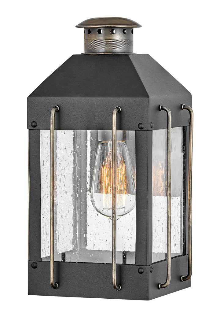 Hinkley Fitzgerald Outdoor Wall Light Small Wall Mount Lantern Textured Black 2730TK