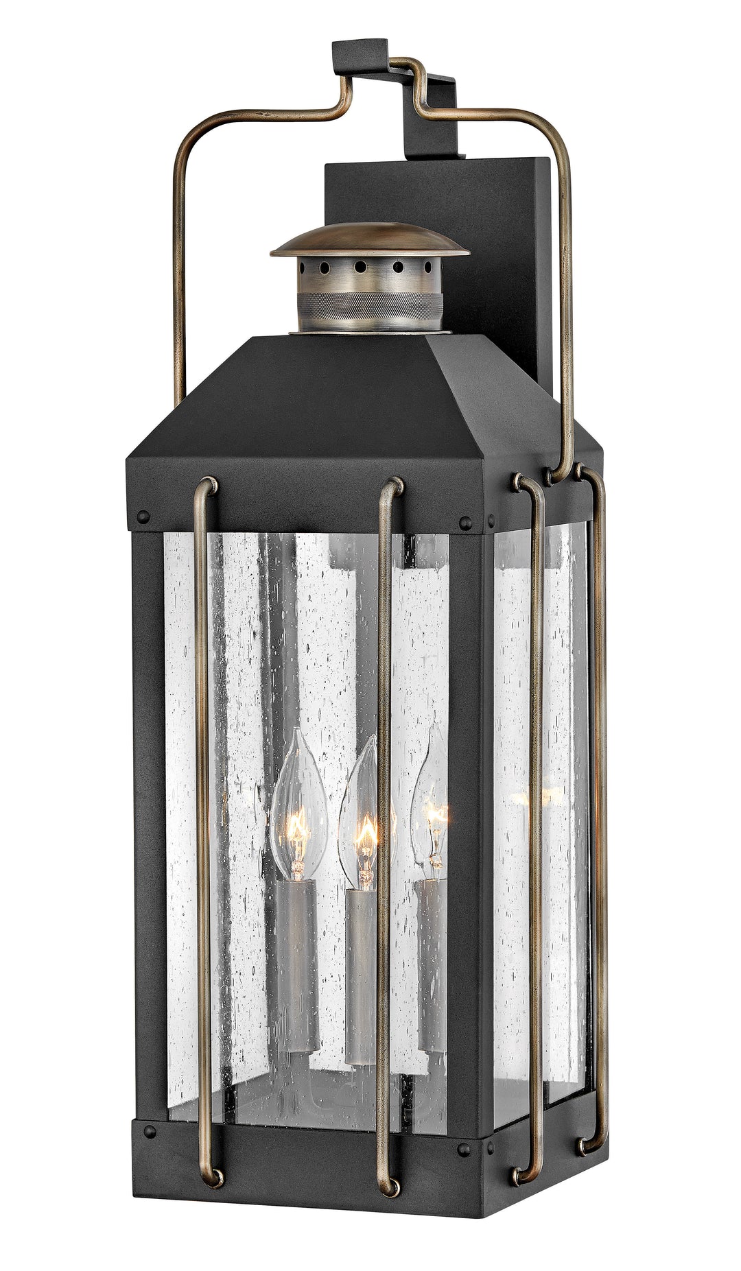 Hinkley Fitzgerald Outdoor Wall Light Large Wall Mount Lantern Textured Black 2735TK