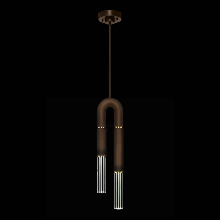 Fine Art Handcrafted Lighting Antonia 7"W Round Pendant in Standard Bronze, Brass, No Parchment/Same as Finish (923340-210ST)