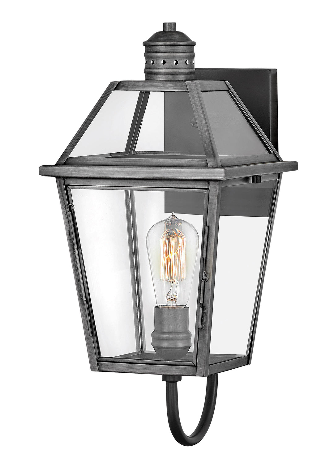 Hinkley Nouvelle Outdoor Wall Light Small Wall Mount Lantern Blackened Brass 2770BLB