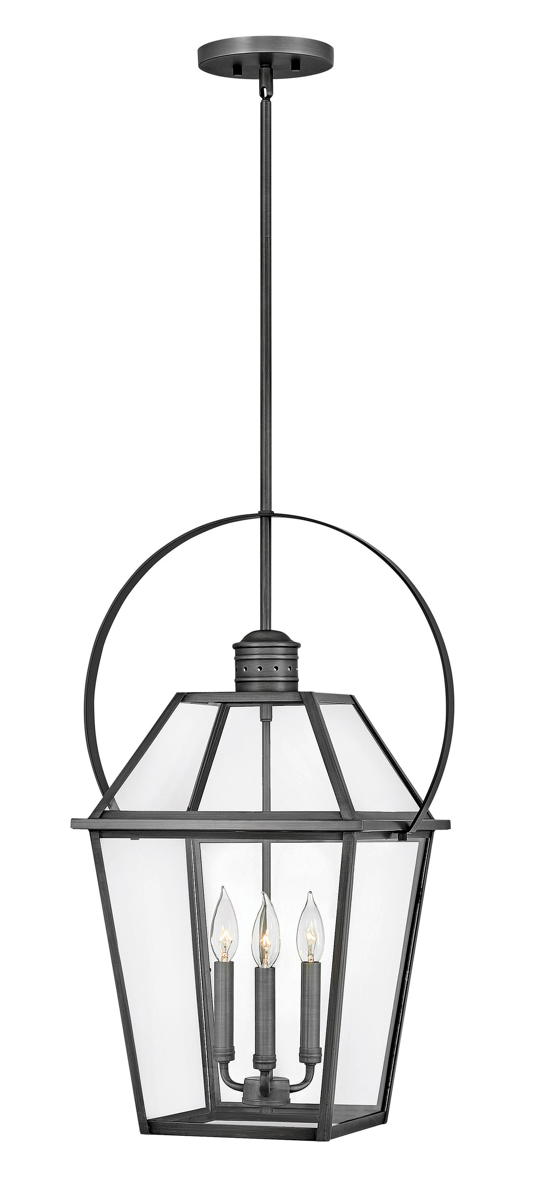 Hinkley Nouvelle Outdoor Hanging Light Large Hanging Lantern Blackened Brass 2772BLB