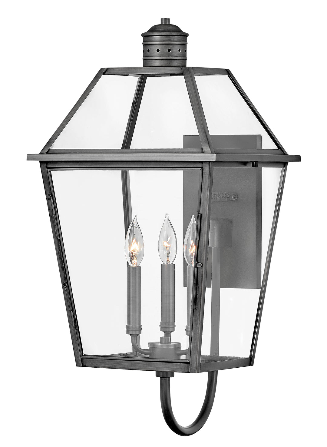 Hinkley Nouvelle Outdoor Wall Light Large Wall Mount Lantern Blackened Brass 2774BLB