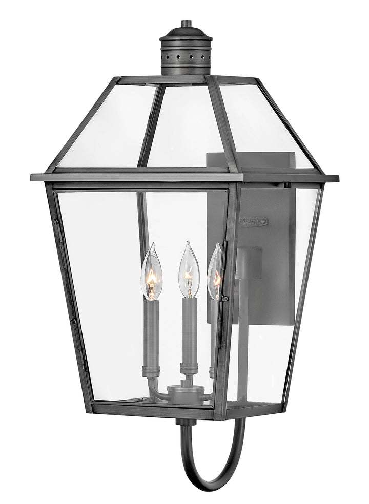 Hinkley Nouvelle Outdoor Wall Light Large Wall Mount Lantern Blackened Brass 2774BLB