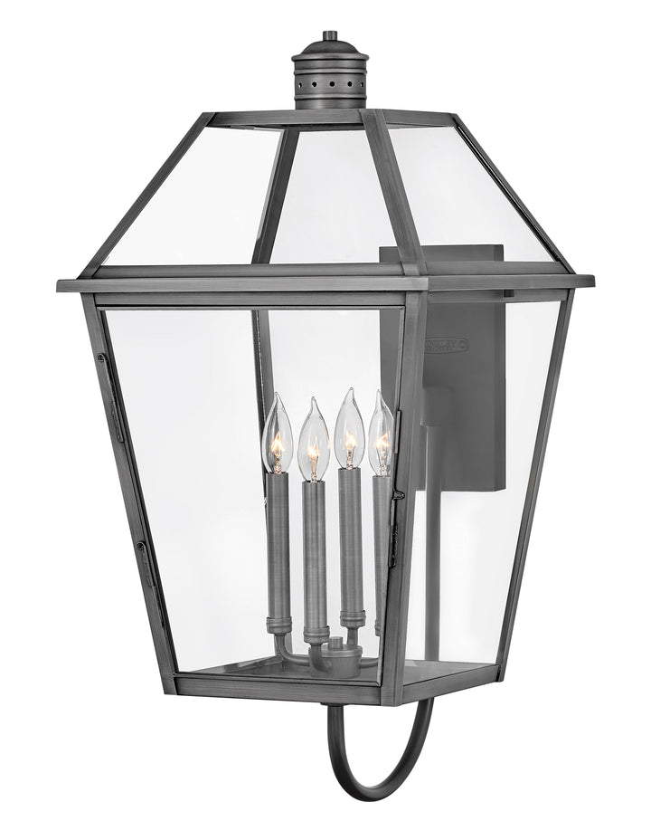 Hinkley Nouvelle Outdoor Wall Light Extra Large Wall Mount Lantern Blackened Brass 2775BLB