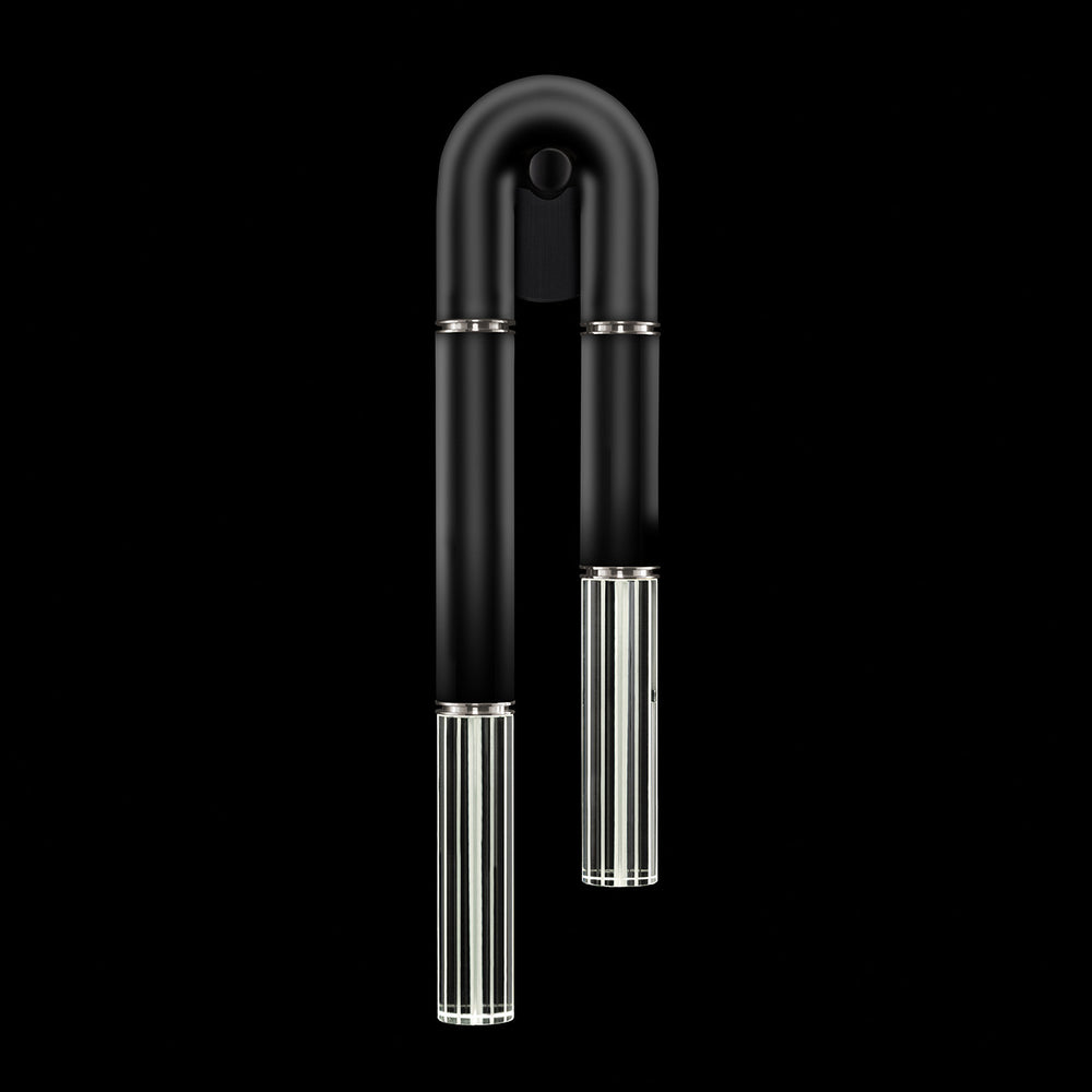 Fine Art Handcrafted Lighting Antonia 28"H LSF Sconce in Standard Black Iron, Nickel, No Parchment/Same as Finish (922550-120ST)