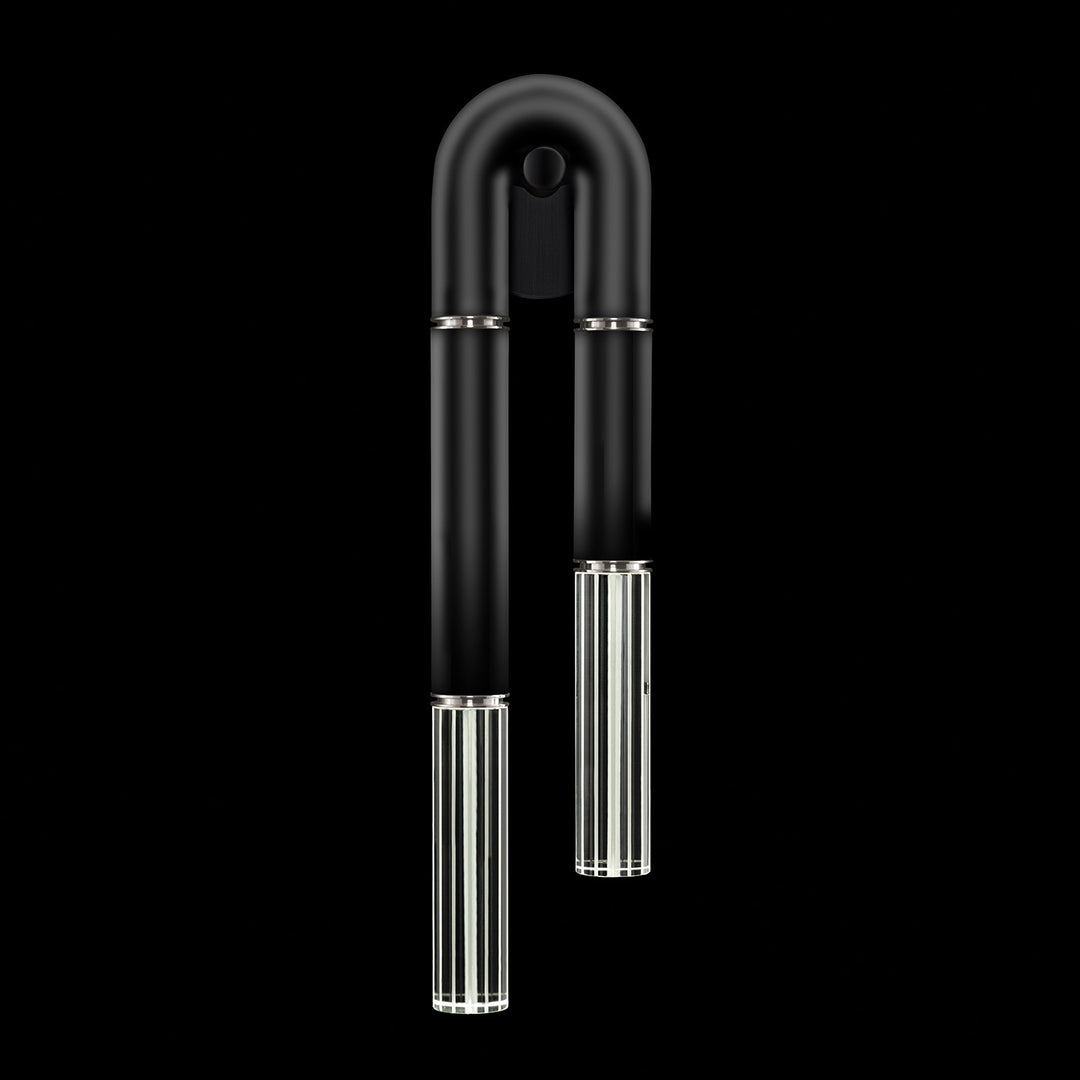 Fine Art Handcrafted Lighting Antonia 28"H LSF Sconce in Standard Black Iron, Nickel, No Parchment/Same as Finish (922550-120ST)