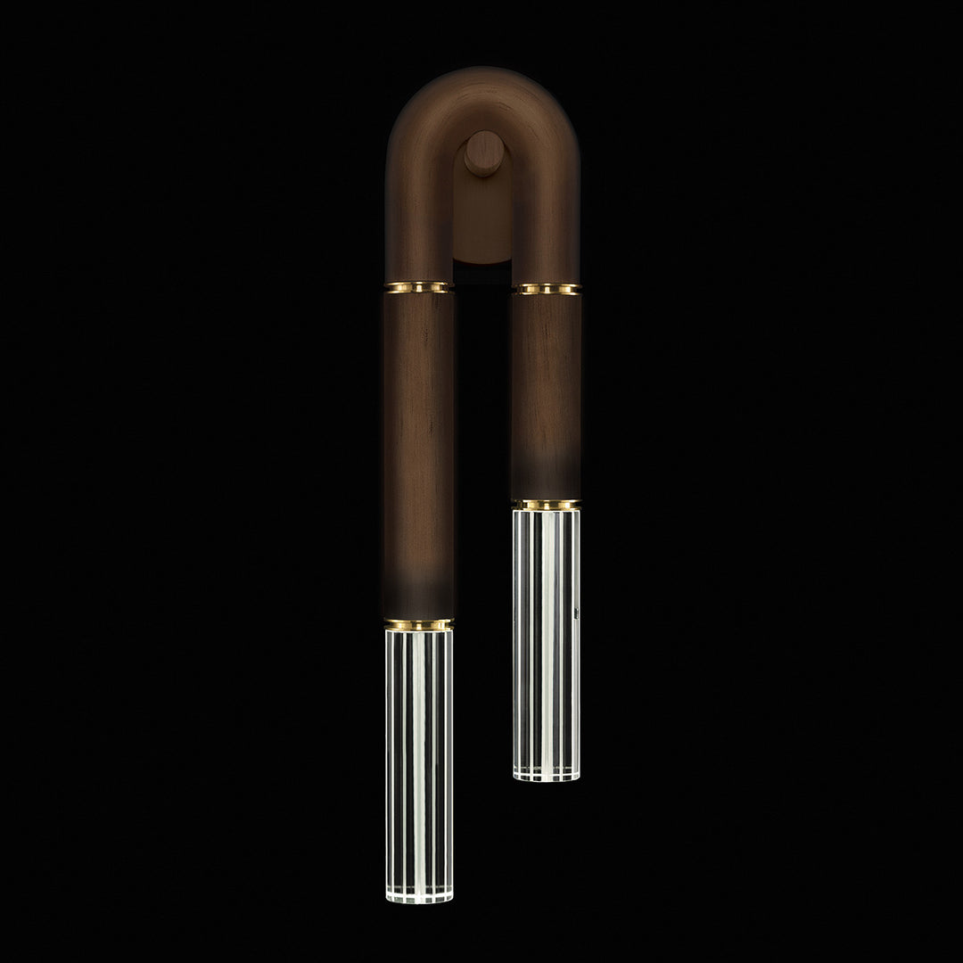 Fine Art Handcrafted Lighting Antonia 28"H LSF Sconce in Standard Bronze, Brass, No Parchment/Same as Finish (922550-210ST)