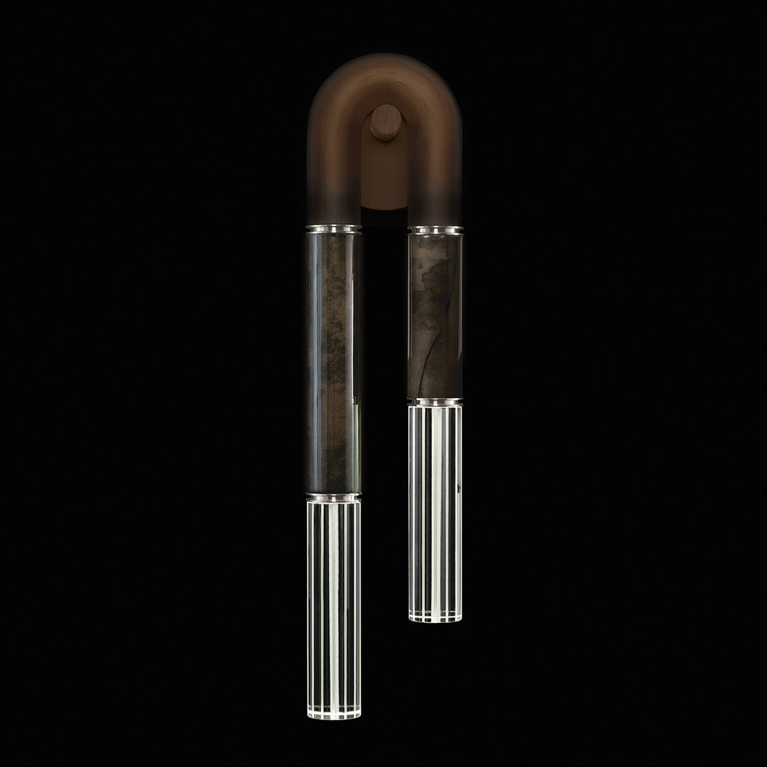 Fine Art Handcrafted Lighting Antonia 28"H LSF Sconce in Standard Bronze, Nickel, Charcoal (922550-221ST)