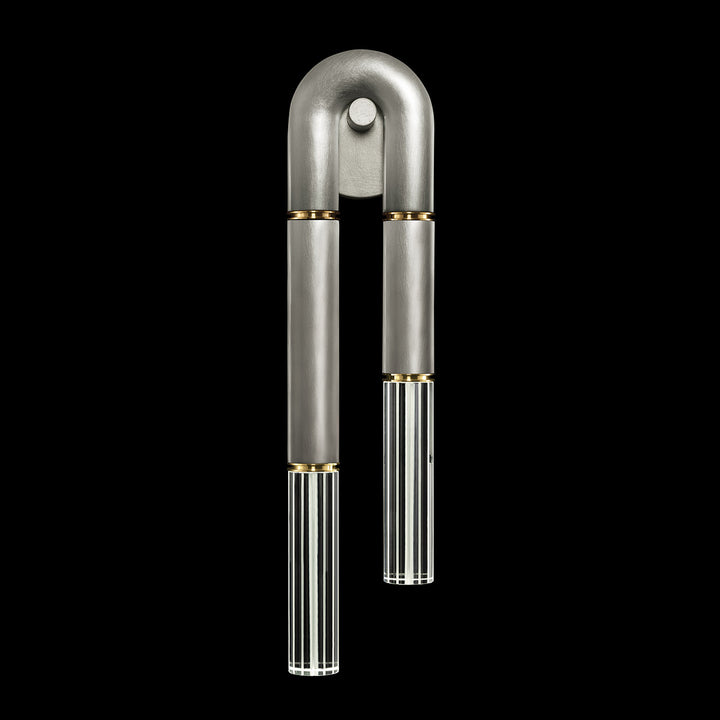 Fine Art Handcrafted Lighting Antonia 28"H LSF Sconce in Standard Silver Leaf, Brass, No Parchment/Same as Finish (922550-410ST)