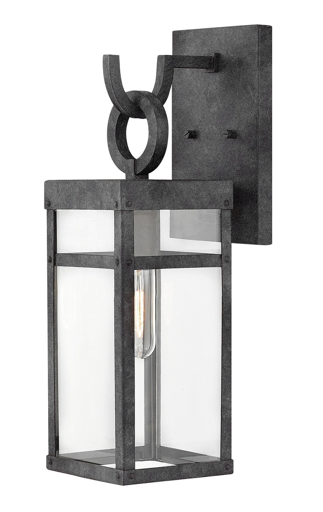Hinkley Porter Outdoor Wall Light Small Wall Mount Lantern Aged Zinc 2800DZ-LL