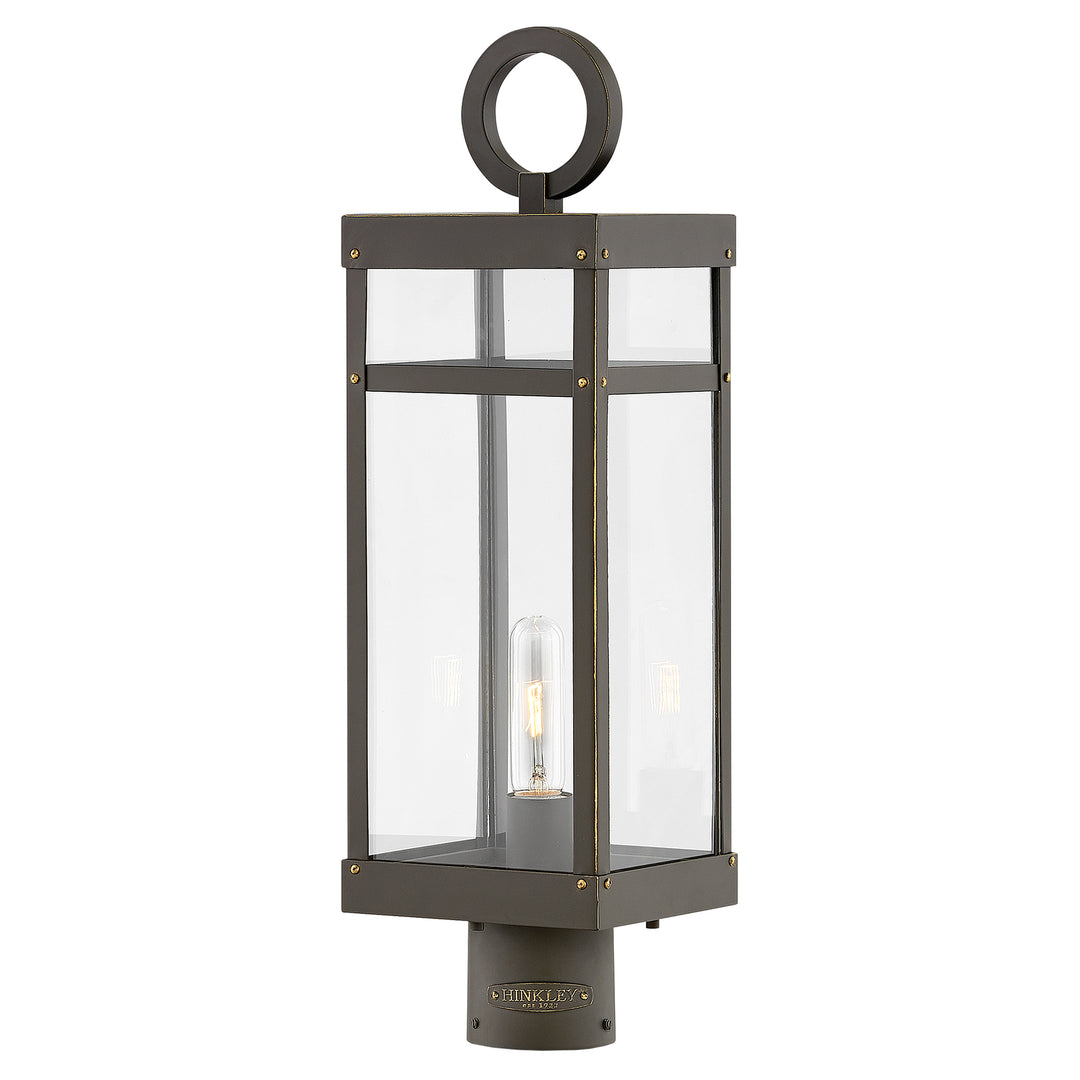 Hinkley Porter Outdoor Post Mount Lantern Medium Post Mount Lantern Oil Rubbed Bronze 2801OZ