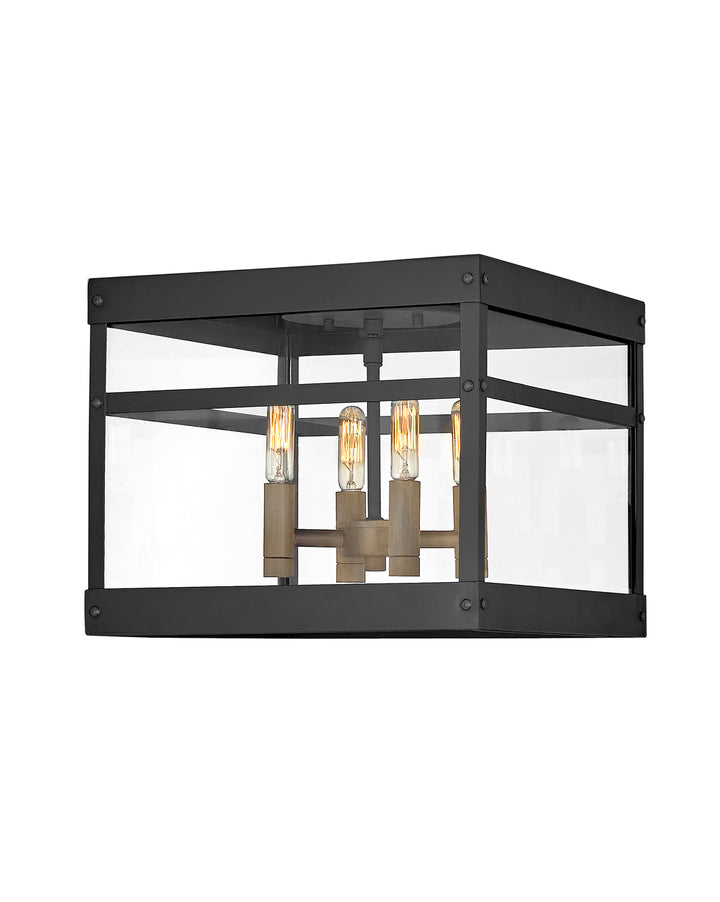 Hinkley Porter Outdoor Flush Mount Small Flush Mount Black 2803BK