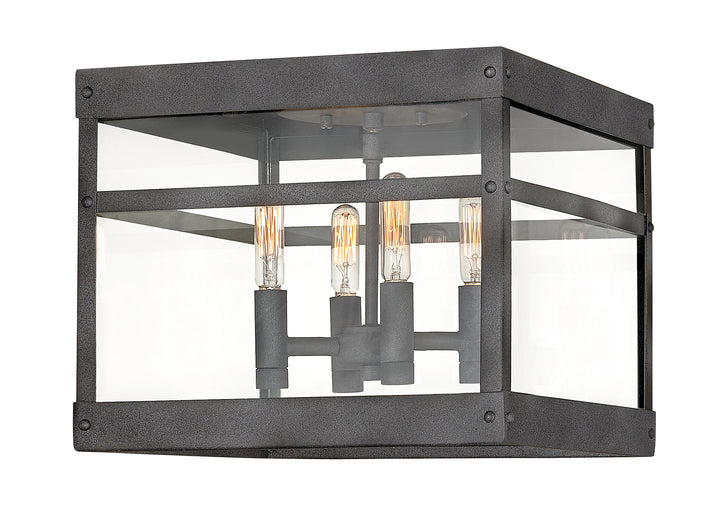 Hinkley Porter Outdoor Flush Mount Small Flush Mount Aged Zinc 2803DZ