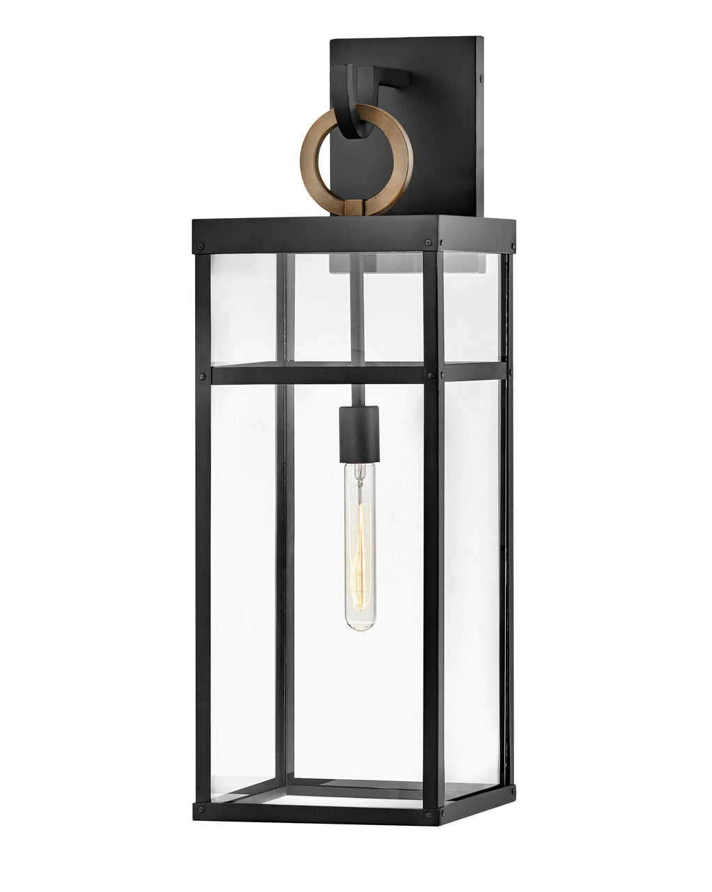 Hinkley Porter Outdoor Wall Light Extra Large Wall Mount Lantern Black 2807BK-LL