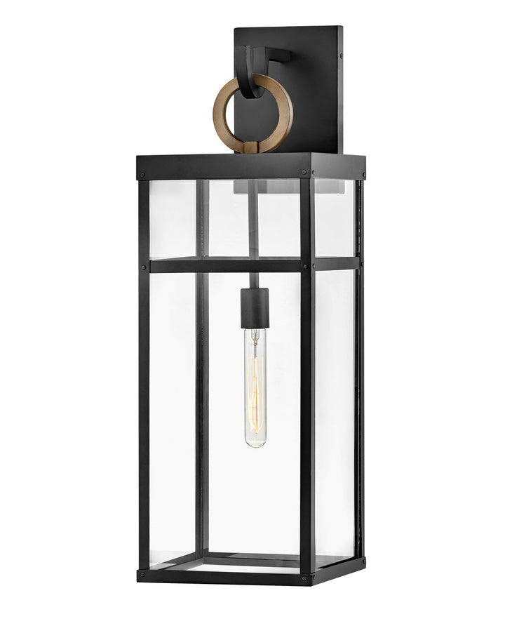 Hinkley Porter Outdoor Wall Light Extra Large Wall Mount Lantern Black 2807BK-LL