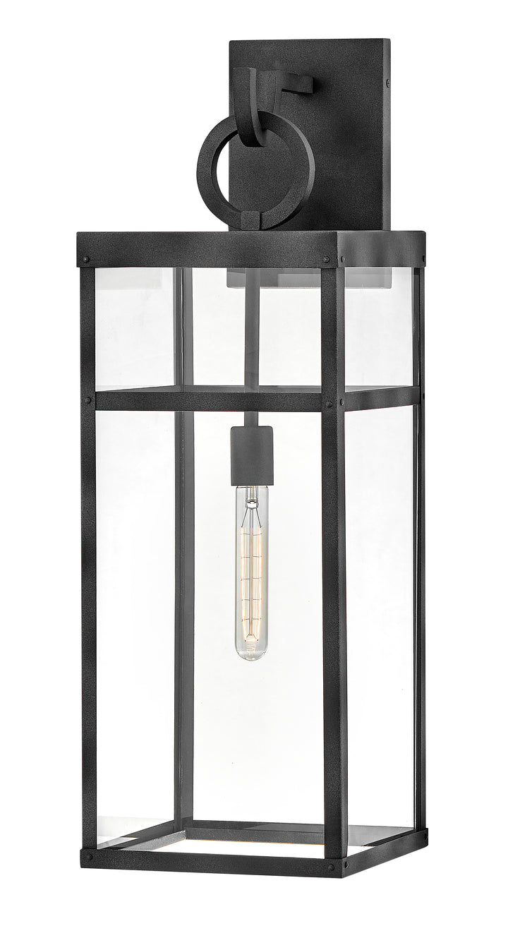 Hinkley Porter Outdoor Wall Light Extra Large Wall Mount Lantern Aged Zinc 2807DZ-LL