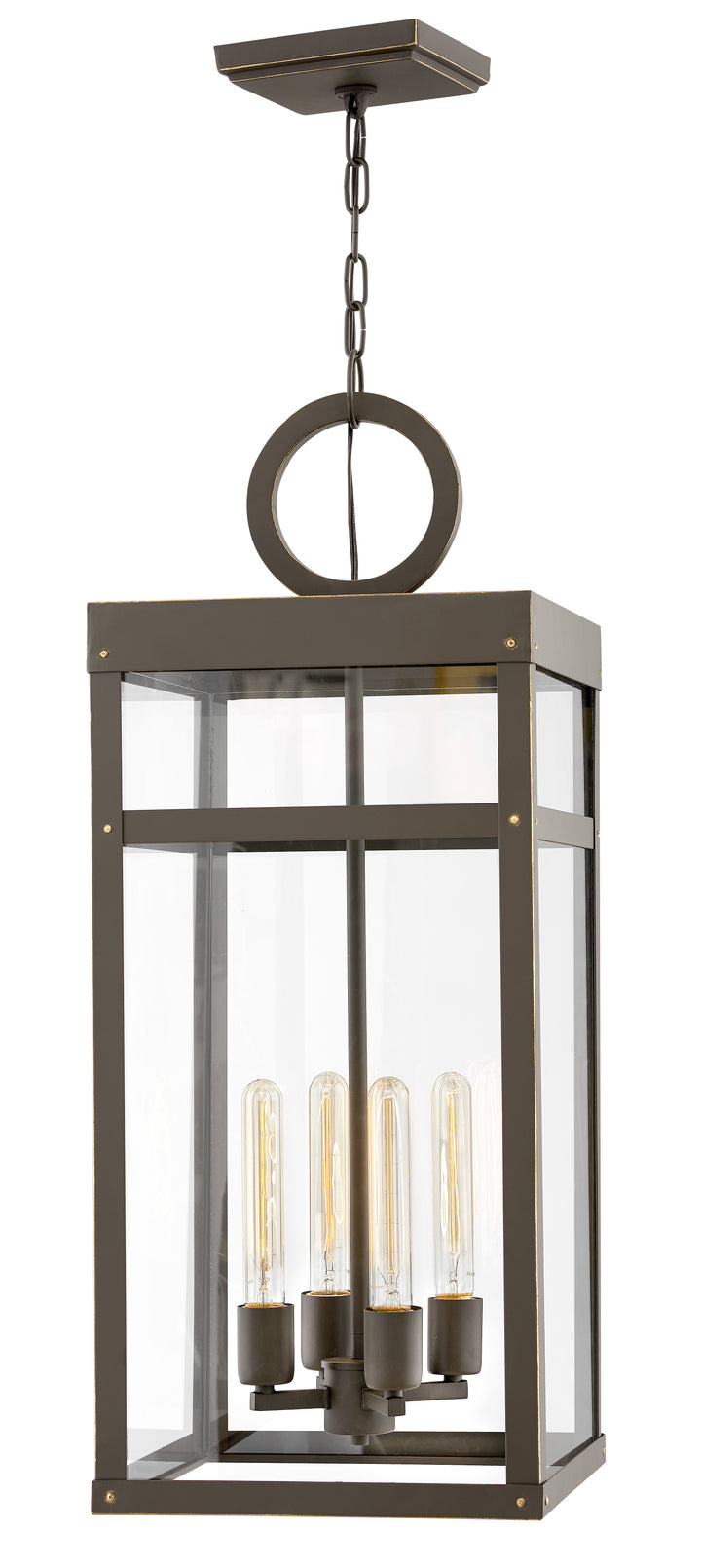 Hinkley Porter Outdoor Hanging Light Grande Hanging Lantern Oil Rubbed Bronze 2808OZ-LL