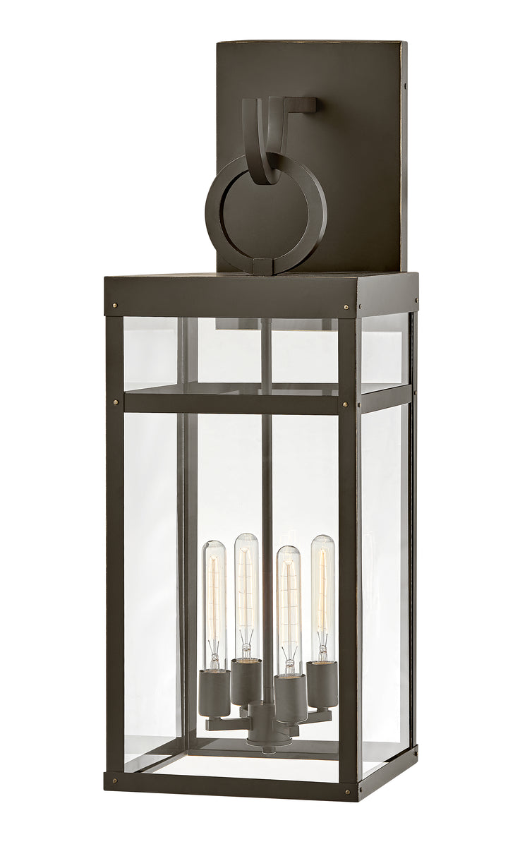 Hinkley Porter Outdoor Wall Light Grande Wall Mount Lantern Oil Rubbed Bronze 2809OZ-LL