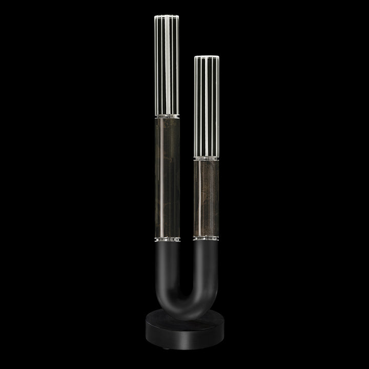 Fine Art Handcrafted Lighting Antonia 29.75"H Table Lamp in Standard Black Iron, Nickel, Charcoal (923010-121ST)
