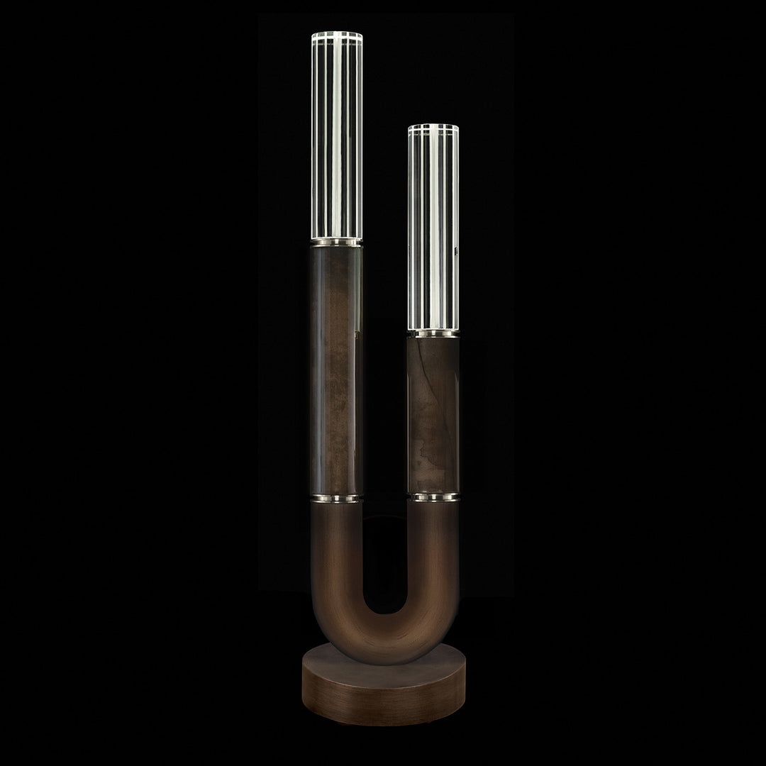 Fine Art Handcrafted Lighting Antonia 29.75"H Table Lamp in Standard Bronze, Nickel, Charcoal (923010-221ST)