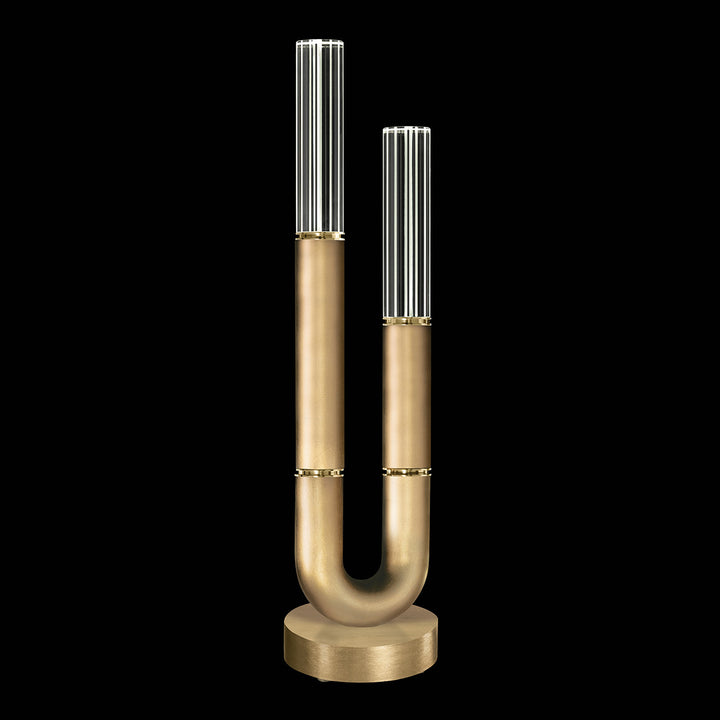 Fine Art Handcrafted Lighting Antonia 29.75"H Table Lamp in Standard Gold Leaf, Brass, No Parchment/Same as Finish (923010-310ST)