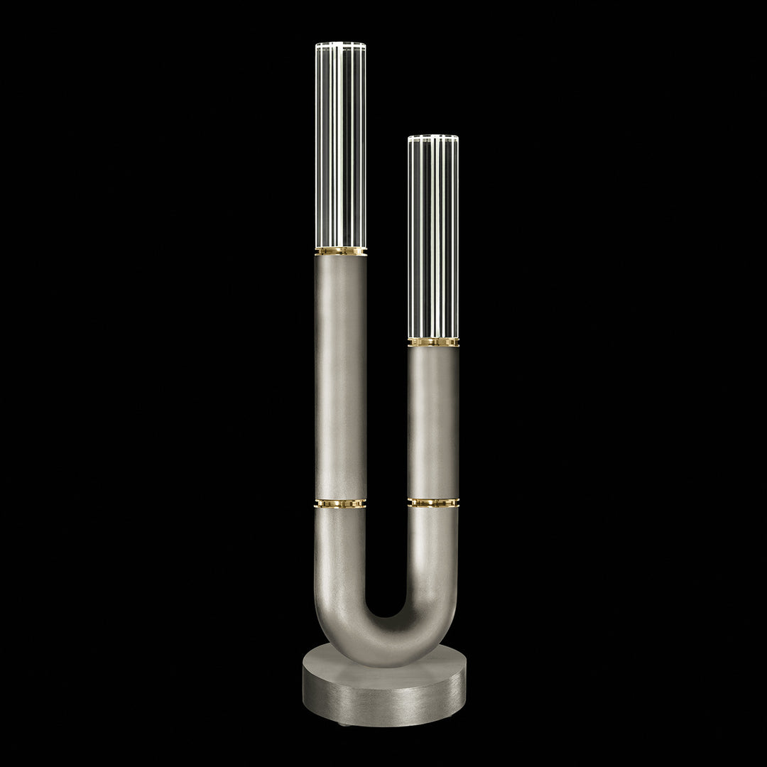 Fine Art Handcrafted Lighting Antonia 29.75"H Table Lamp in Standard Silver Leaf, Brass, No Parchment/Same as Finish (923010-410ST)