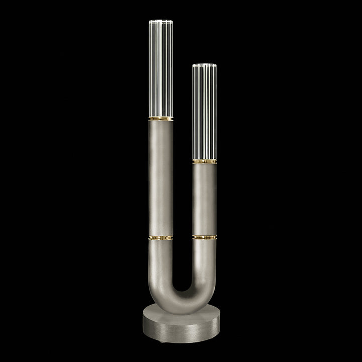 Fine Art Handcrafted Lighting Antonia 29.75"H Table Lamp in Standard Silver Leaf, Brass, No Parchment/Same as Finish (923010-410ST)
