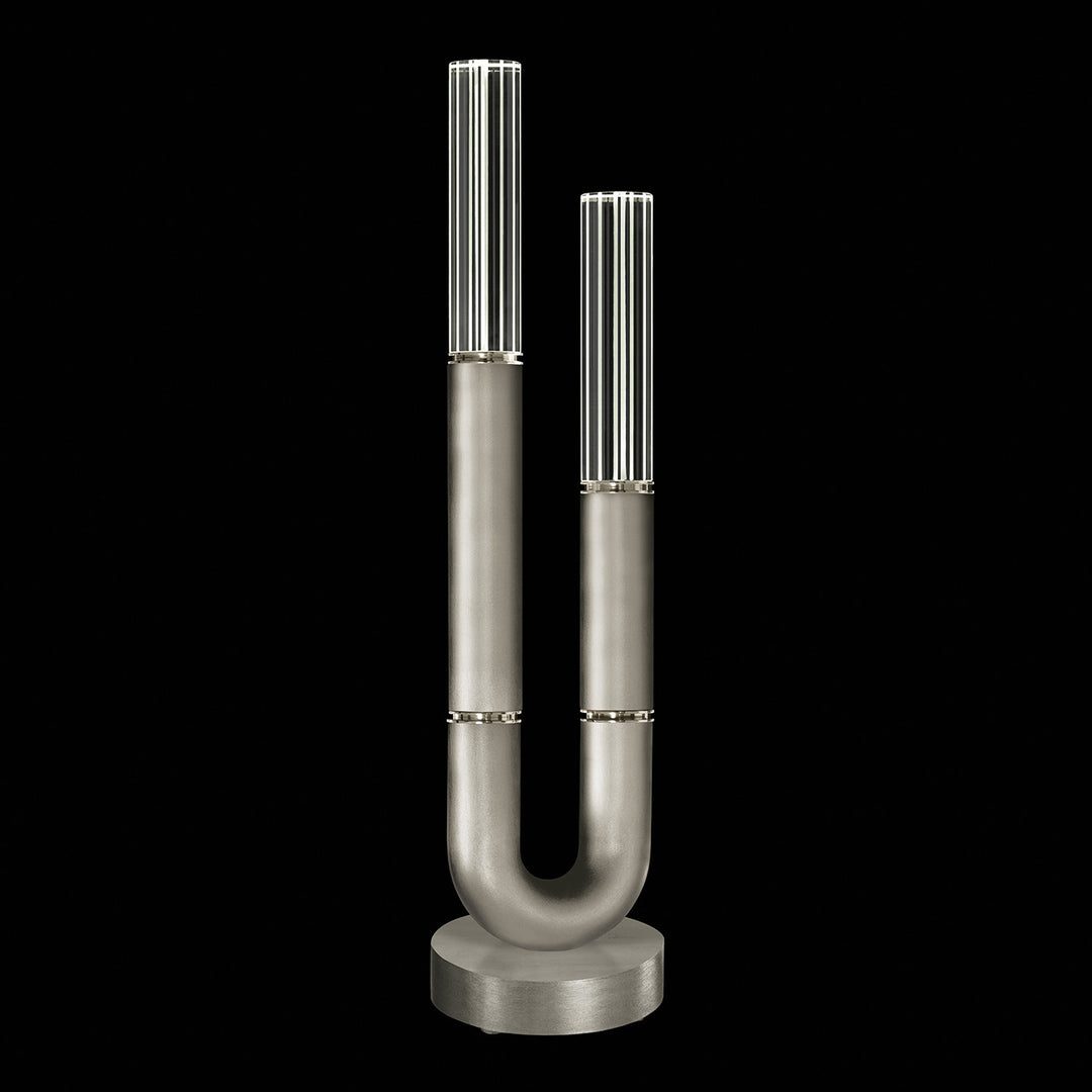 Fine Art Handcrafted Lighting Antonia 29.75"H Table Lamp in Standard Silver Leaf, Nickel, No Parchment/Same as Finish (923010-420ST)