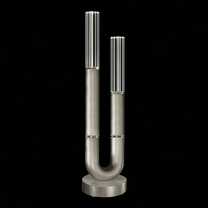 Fine Art Handcrafted Lighting Antonia 29.75"H Table Lamp in Standard Silver Leaf, Nickel, No Parchment/Same as Finish (923010-420ST)
