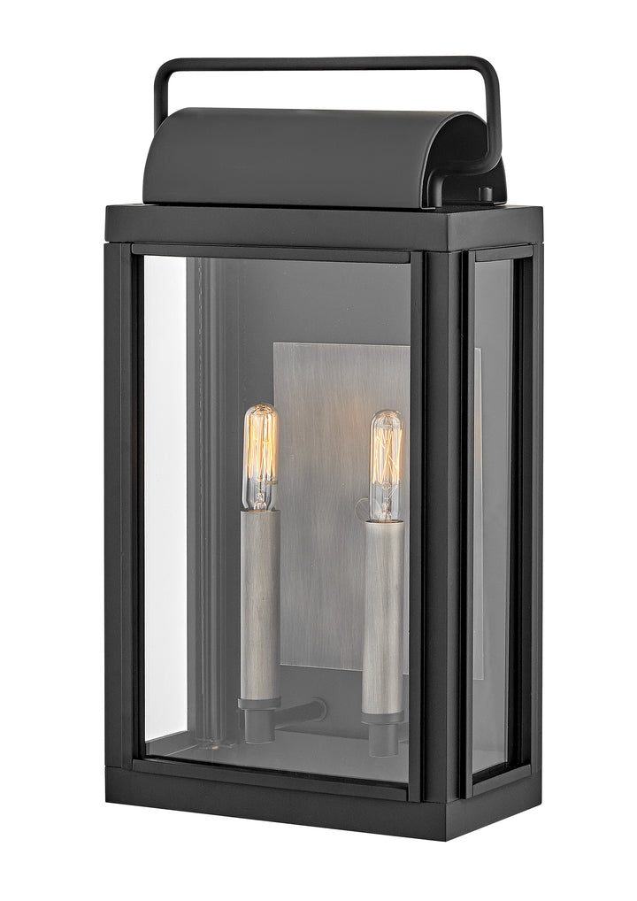 Hinkley Sag Harbor Outdoor Wall Light Medium Wide Wall Mount Lantern Black 2844BK