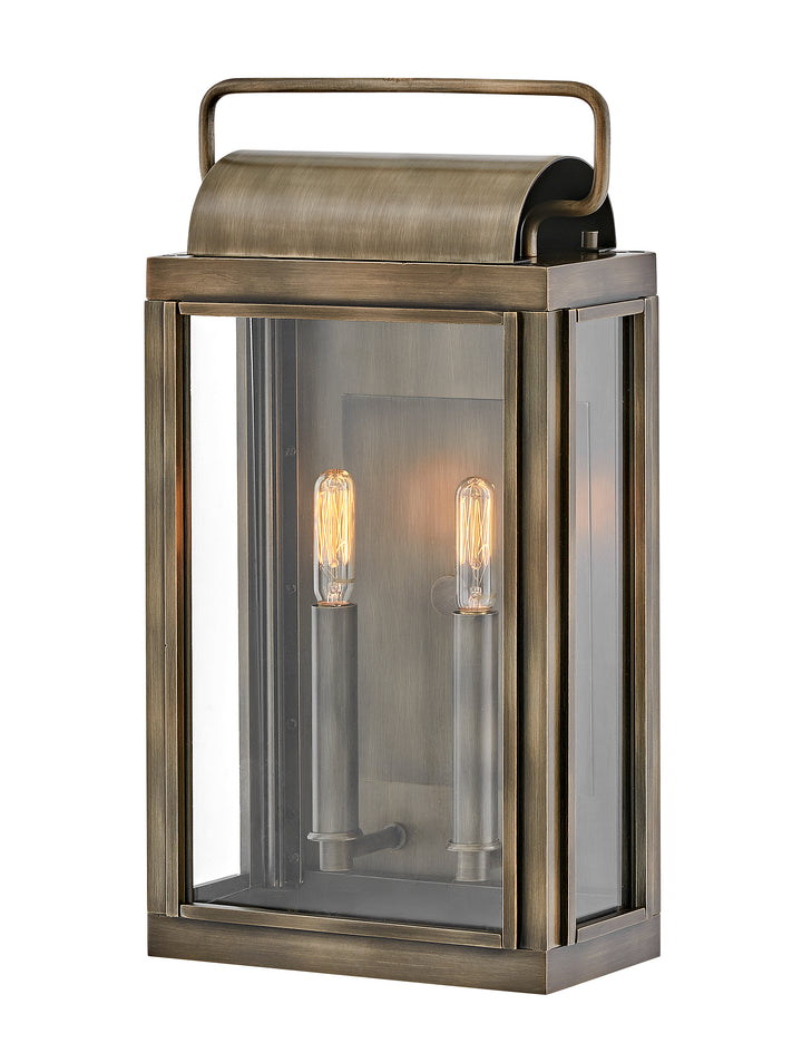 Hinkley Sag Harbor Outdoor Wall Light Medium Wide Wall Mount Lantern Burnished Bronze 2844BU