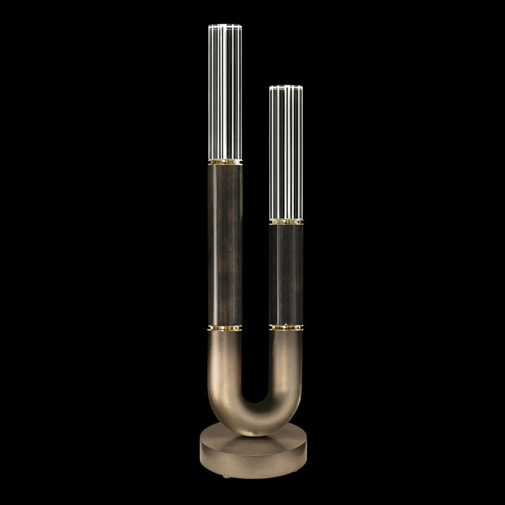 Fine Art Handcrafted Lighting Antonia 29.75"H Table Lamp in Soft Ombre Bronze, Brass, Charcoal (923010-611ST)