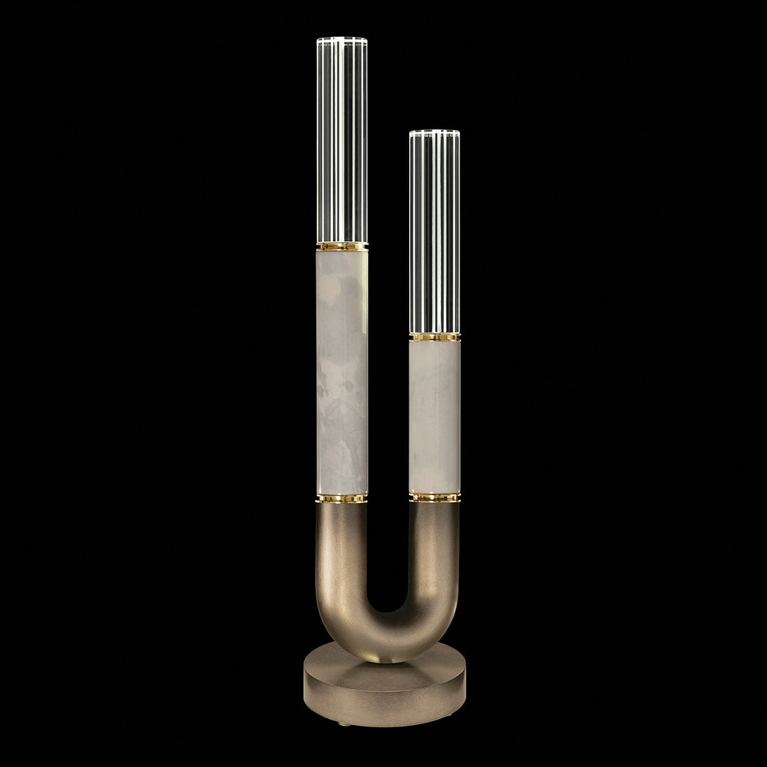 Fine Art Handcrafted Lighting Antonia 29.75"H Table Lamp in Soft Ombre Bronze, Brass, Smoke (923010-612ST)
