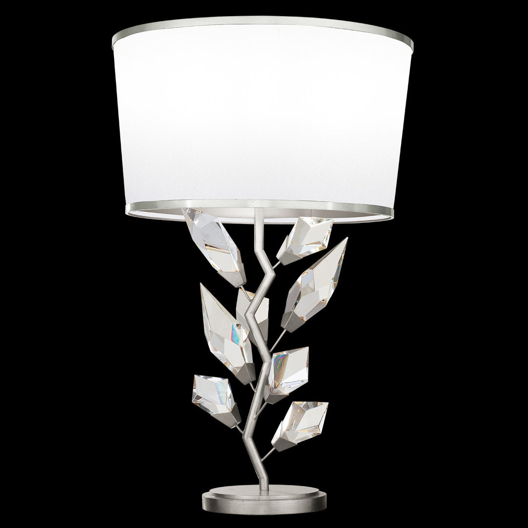 Fine Art Handcrafted Lighting Foret 30"H Table Lamp in Standard  Silver Leaf w/White Shade (908010-1ST)