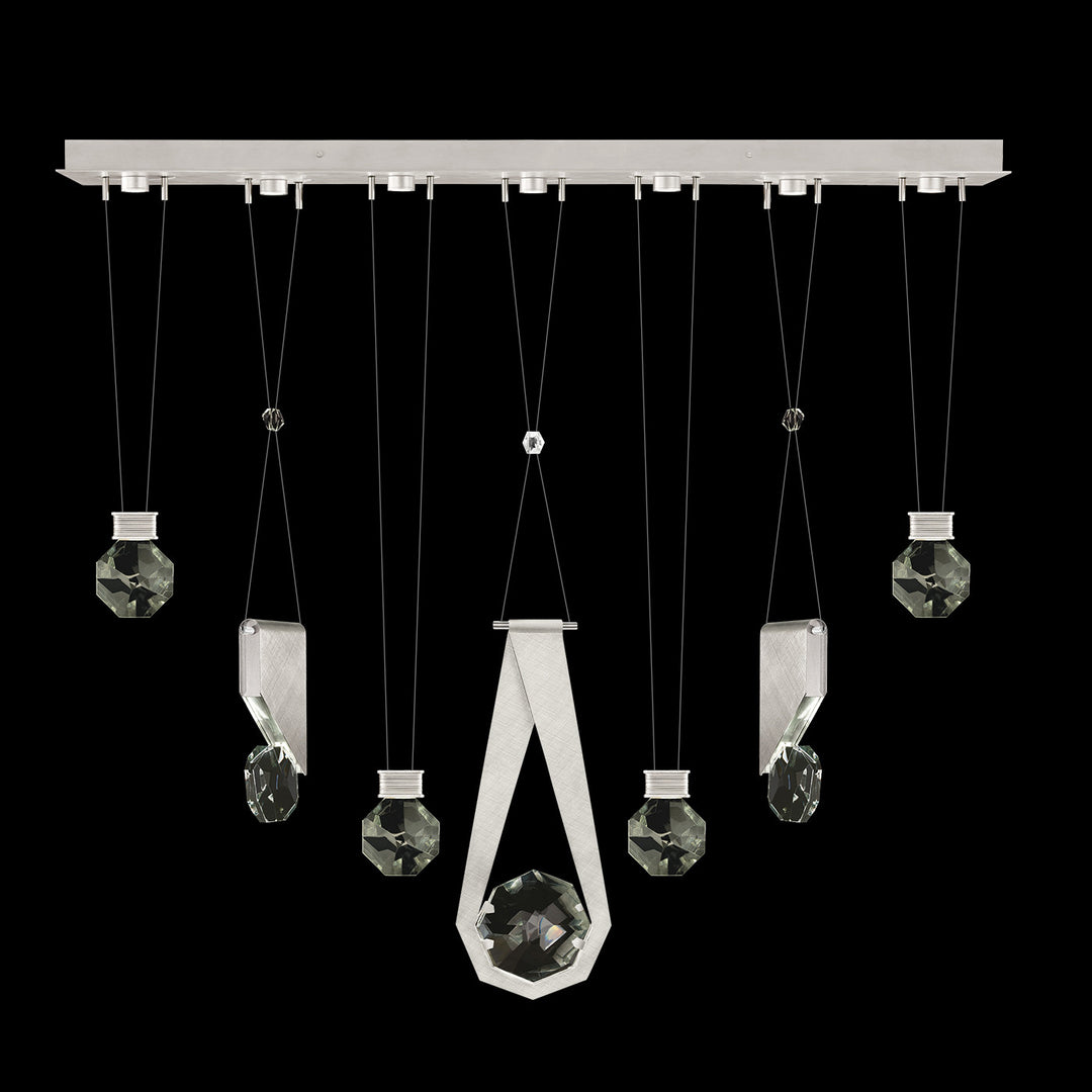 Fine Art Handcrafted Lighting Aria 60"W Linear Pendant in Brushed Silver, 1124444 (100007-1-1124444)
