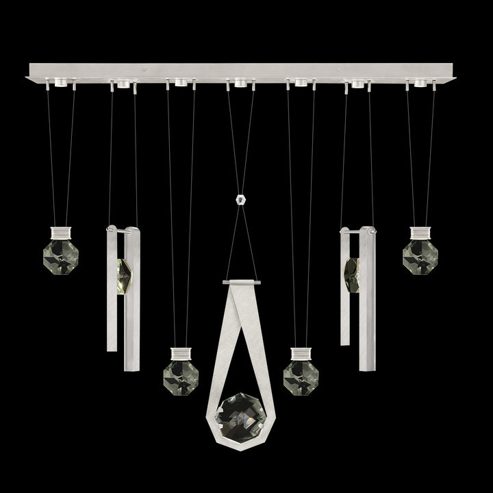 Fine Art Handcrafted Lighting Aria 60"W Linear Pendant in Brushed Silver, 2334444 (100007-1-2334444)