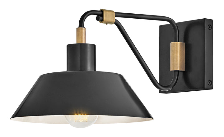 Hinkley Brewster Outdoor Wall Light Small Wall Mount Barn Light Black Oxide 28820BX