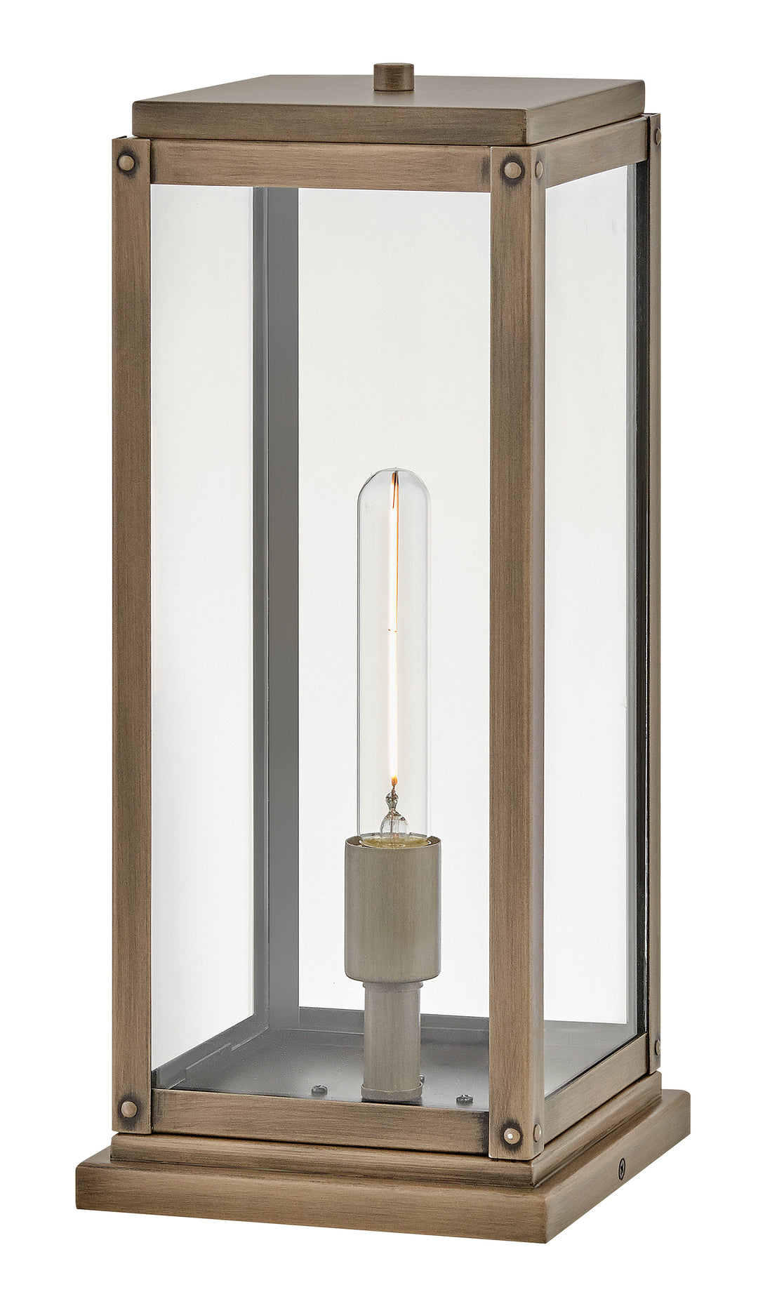 Hinkley Max Outdoor Pier Mount Lantern Medium Pier Mount Lantern Burnished Bronze 28857BU