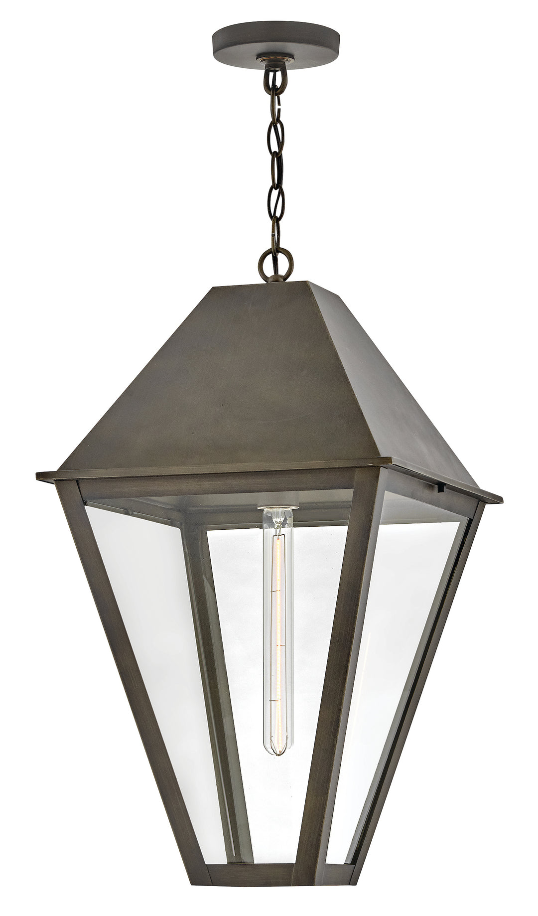 Hinkley Endsley Outdoor Hanging Light Large Hanging Lantern Blackened Brass 28862BLB