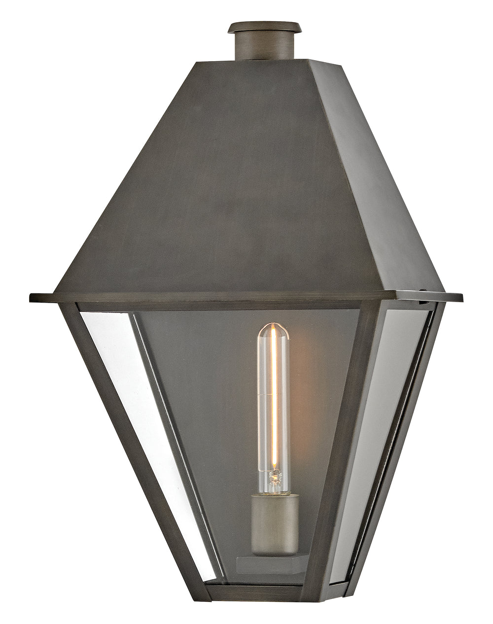 Hinkley Endsley Outdoor Wall Light Medium Wide Wall Mount lantern Blackened Brass 28864BLB